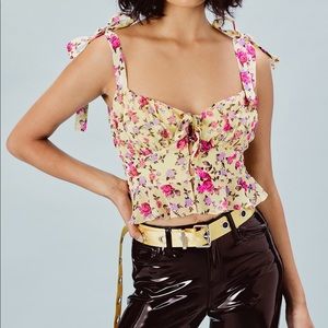 For Love & Lemons And Beaumont Floral Tank top